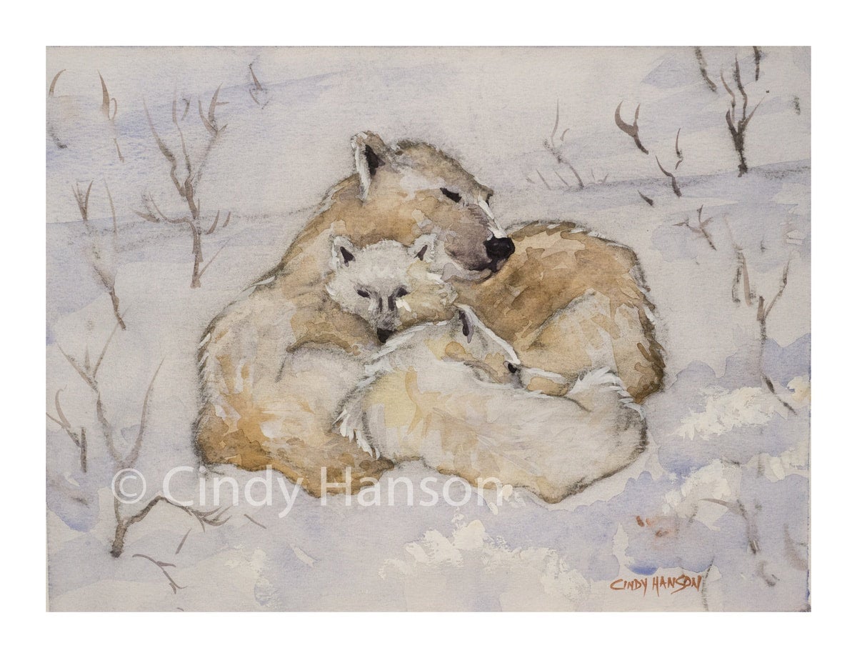 Polar Bear Family | Cindy Hanson Fine Arts Gallery Industrial Art